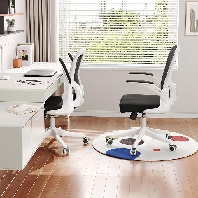 Ergonomic Office Desk Chair High Back Mesh Computer Chair Adjustable Chair | 360° Swivel Adjustable Lumbar Support & Flip-Up Armrests capacity 300 lbs capacity - Image 4