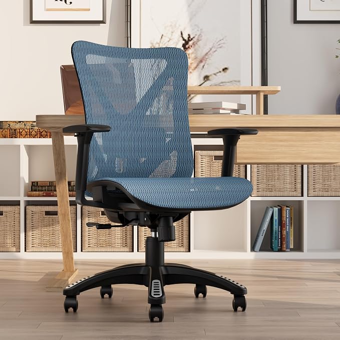 Ergonomic Office Chair, Mesh Computer Desk Chairs with Adjustable Lumbar Support, 3D Armrests, Tilt Function, Comfy Wide Seat, Swivel Executive Work Task Chair for Company and Home - Image 2