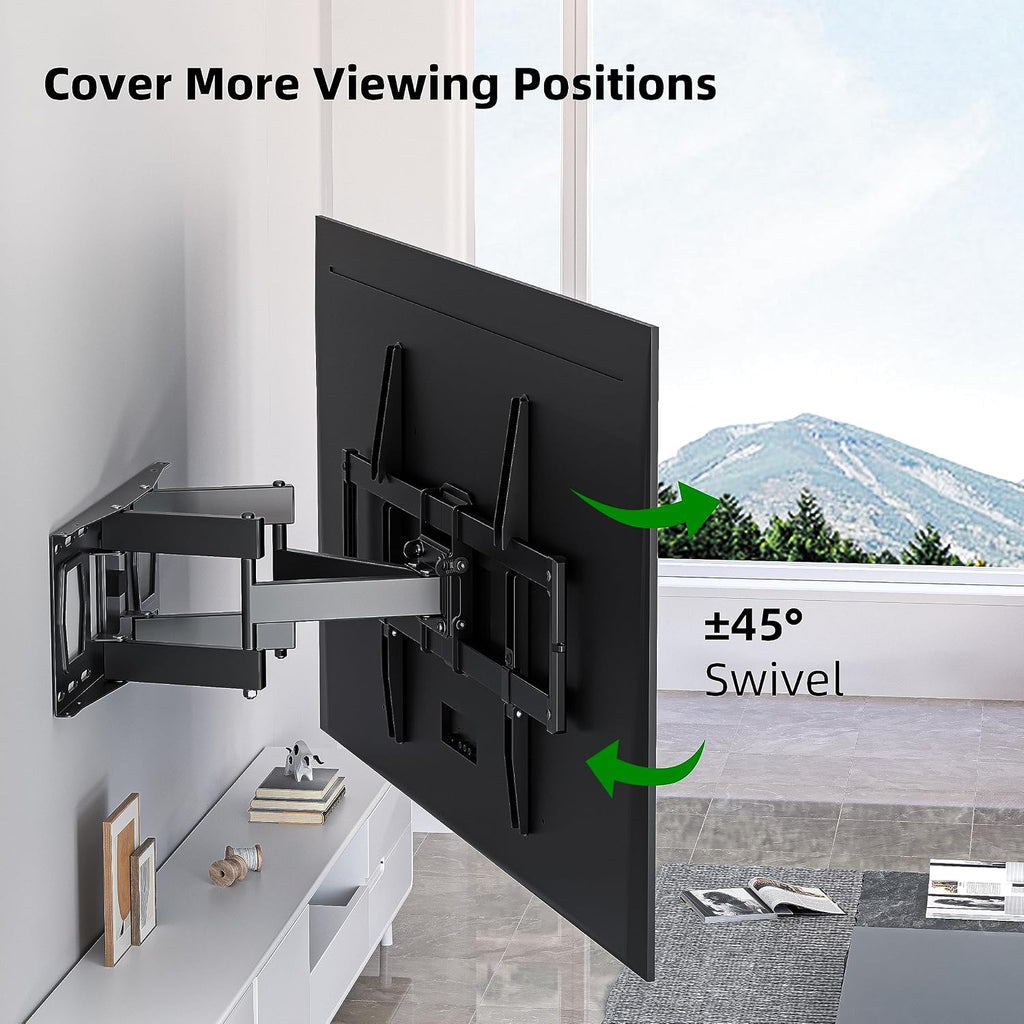 Full Motion TV Wall Mount for Most 37"-84" Flat Screen TV, Swivel or Tilt TV Wall Bracket with Dual Articulating Arms, for 12"-16" Wood Studs, Max VESA 600x400mm, Load 120 lbs by USX MOUNT - Image 3