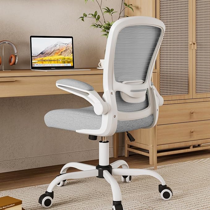 Mimoglad Ergonomic High Back Mesh Office Chair, Adjustable Lumbar Support, Thickened Seat Cushion (Modern, Moon Gray) by Mimoglad