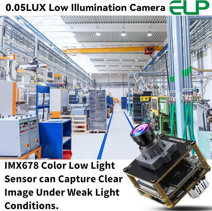 ELP 4K 60fps USB3.0 HDMI Camera Module H.264 Wide Angle High Speed UVC Lightburn Cameras for Computer Low Illumination Simultaneous Output Webcam M12 100° Web_camera for Windows Linux Mac TV Projector - Image 7