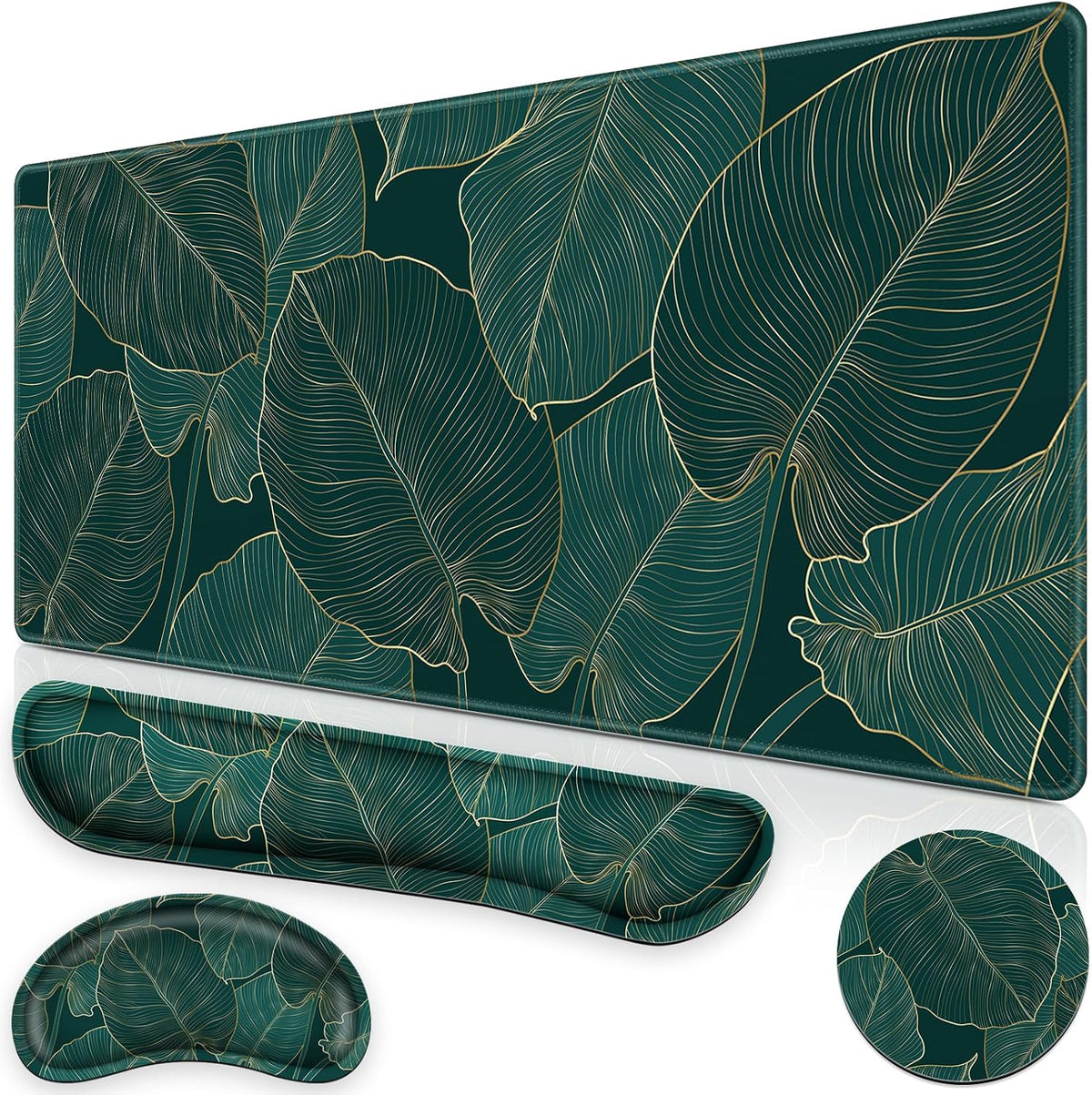 Canjoy Desk Mat, Desk Mat with Wrist Rest, Desk Pad with Keyboard and Mouse by Canjoy