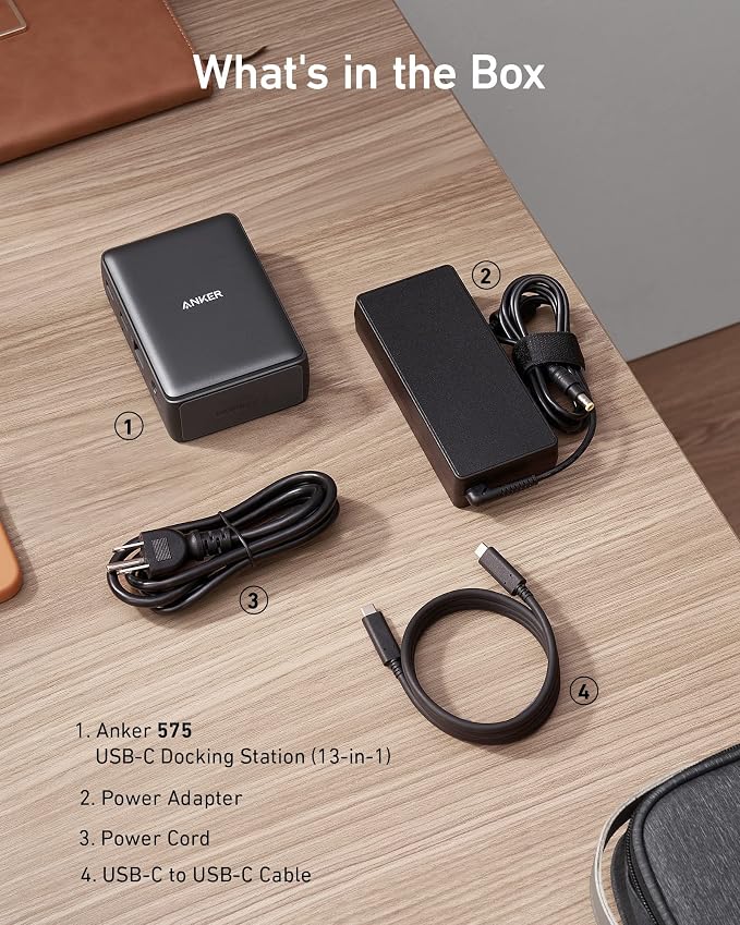 Anker Laptop Docking Station, 13-in-1 USB C Docking Station, Triple Display | 2 HDMI and 1 DP, 10Gbps USB-C and 5Gbps USB-A Data Ports, Ethernet, Audio, SD/TF, 85W Charging for Dell, HP, Lenovo and More - Image 9