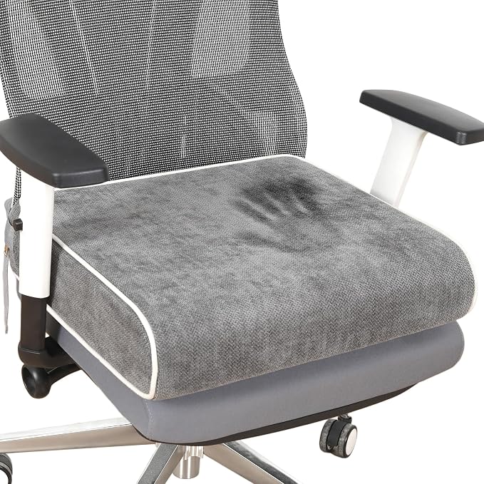 Seat Cushion for Office Chair, 19 x 17 x 4 Inch | 4 Inch Thick Extra Large, Memory Foam, Sciatica & Tailbone Pain Relief, Lower Back Support, Non-Slip Car Seat Cushion - Image 2