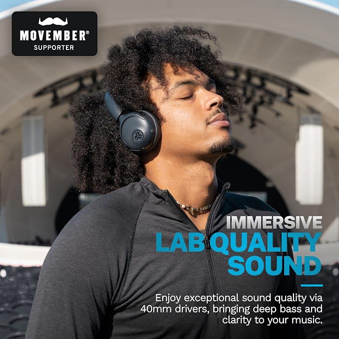 JLab, Go Lux ANC, On Ear Headphones, Active Noise Cancelling, Bluetooth, Graphite - Image 2