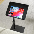 Sofa Armrest Tray Table for Couch - 360° Swivel Height Adjustable End for Small Spaces, Snack Side Table for Bed or Chair with Phone & Tablet Slot (Black,Angle Adjustable) by YUHFERA
