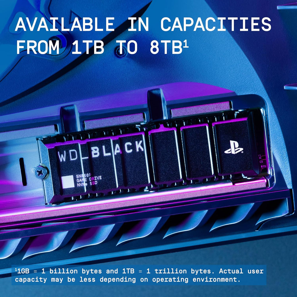 WD_Black 8TB SN850P NVMe M.2 SSD Officially Licensed Storage Expansion for PS5 Consoles, up to 7200MB/s, with heatsink - WDBBYV0080BNC-WRSN - Image 4