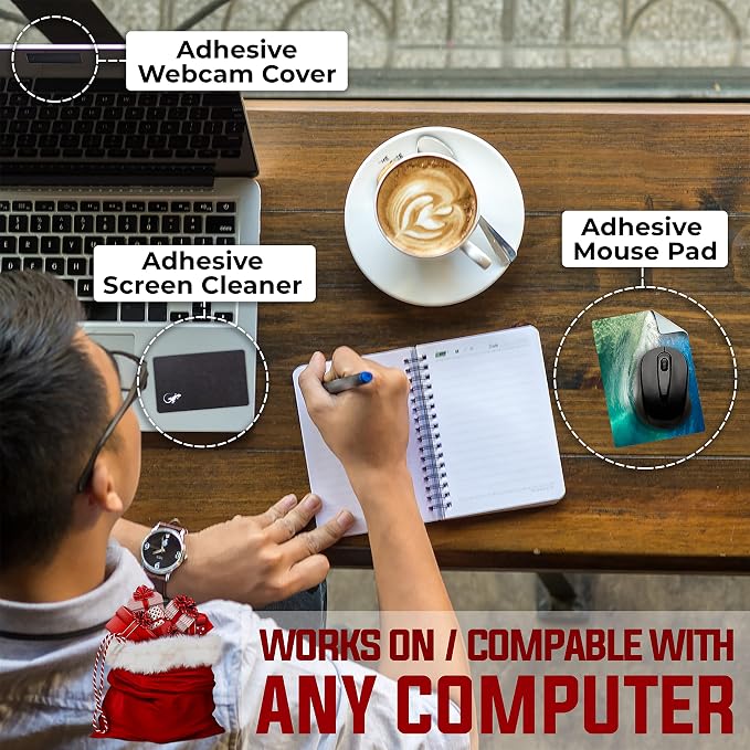 Adhesive Mouse Pad - Peel and Sticks to Any Surface - Travel Mouse Pad, Sticky for Any Surface - Excellent Tracking - Beach Barrel Wave - Image 3