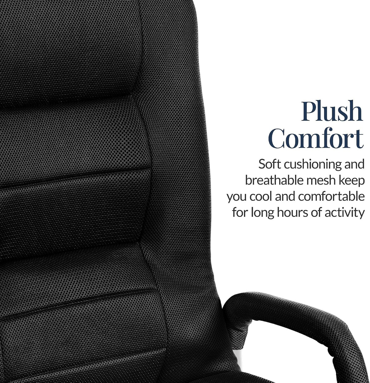 Best Choice Products Swivel Gaming Chair 360 Degree Multipurpose Floor Chair Rocker for TV, Reading, Playing Video Games w/Lumbar Support, Armrest Handles, Adjustable Foldable Backrest - Black/Black - Image 5
