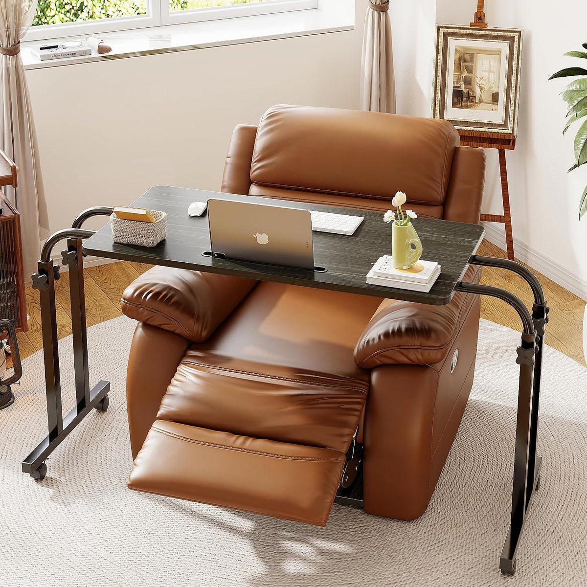 TigerDad Mobile Recliner Desk Overbed Table with Wheels Laptop Stand Tray by TigerDad