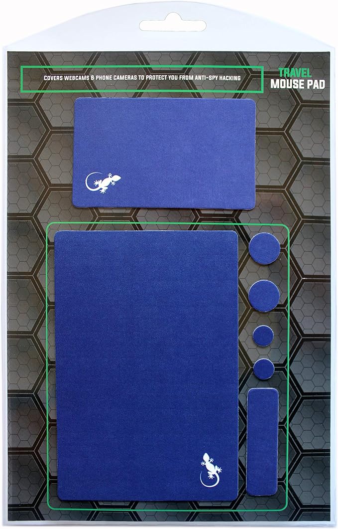 Mouse Pad Adhesive Bottom - Sticks to Any Surface - Portable - Webcam Covers and Screen Cleaner Included (Navy) - Image 8