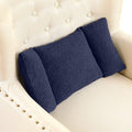 Queekay Fleece Lumbar Support Pillow 3 Section Back Pillow Office Chair for Back Support Comfortable Lumbar Cushion for Car Seat Pain Relief Sofa Rest(Deep Blue) by Queekay