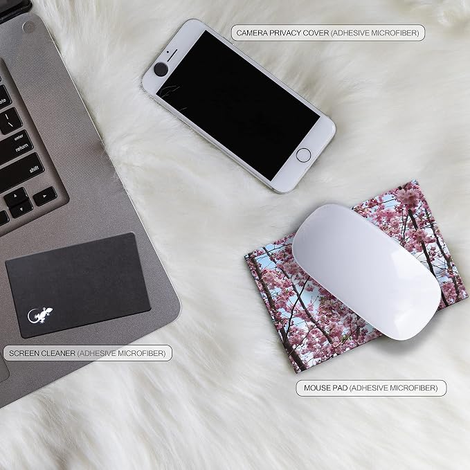 Adhesive Mouse Pad - Peel and Sticks to Any Surface - Travel Mouse Pad, Sticky for Any Surface - Excellent Tracking - Cherry Blossoms - Image 8