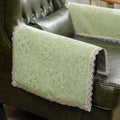 MINJIATEX Couch arm Covers,Non-Slip lace Sofa arm Covers Set of 2 Washable Sofa armrests Cover for Living Room Recliner Chair arm Cover Protectors for Leather armrest (FH-Sage Green) by MINJIATEX