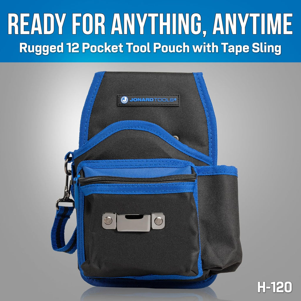 Jonard Tools TK-145 Network RJ45 Belt Pouch Tool Kit - 12-Pocket Tool Pouch, 6-in-1 Screwdriver, Scissors, Pliers, Crimper & Cable Stripper, RJ45 Pass-Through Connectors - Image 5