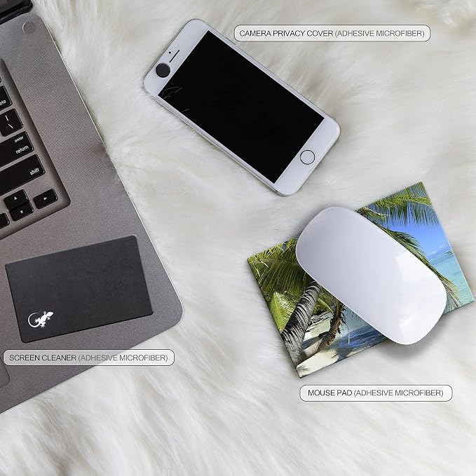 Adhesive Mouse Pad - Peel and Sticks to Any Surface - Travel Mouse Pad, Sticky for Any Surface - Excellent Tracking - Beach Palms in THE Sand - Image 8