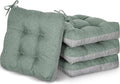 Geetery 4 Pack Chair Cushions, 16" x 15",Basil Green,Solid Color by Geetery