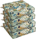 Outdoor Chair Cushions, Set of 4, 24"*24"*4", Water Resistant, Sun Flower | High-Density Foam Patio Cushions with Ties, UV & Fade Resistant, Square Corner Seat Cushions for Outdoor Furniture by UNIKOME
