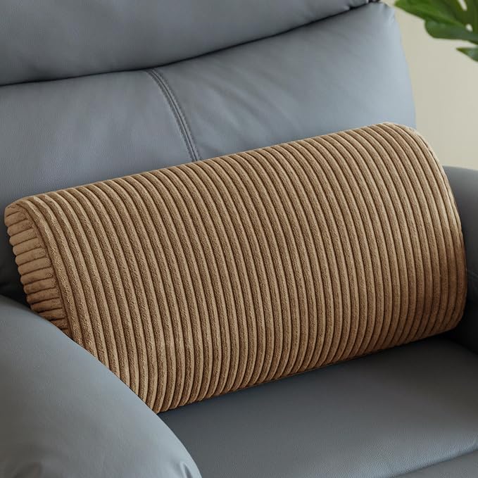 HIGOGOGO Lumbar Support Pillow for Recliner Chair/Accent Chair/Couch, Memory Foam Back Support Cushion for Elderly, Recliner Cushions for Back Rest, Pain Relief, Reading, Washable Cover, Coffee by HIGOGOGO