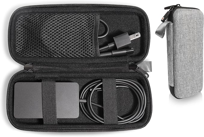 Charger Case for Microsoft Surface Devices, Compatible with Surface Pro Series, Laptop Series, Go Series, and Studio Models — Portable Hard Shell Travel Organizer for Power Adapter and Cable by getgear