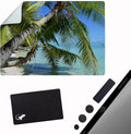 Adhesive Mouse Pad - Peel and Sticks to Any Surface - Travel Mouse Pad, Sticky for Any Surface - Excellent Tracking - Beach Palms in THE Sand by GeckoTravelTech