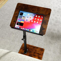 Sofa Armrest Tray Table for Couch - 360° Swivel Height Adjustable End for Small Spaces, Snack Side Table for Bed or Chair with Phone & Tablet Slot (Rich,Angle Adjustable) by YUHFERA