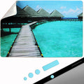 Peel and Stick Mouse Pad - Portable - Adhesive Stick on Bottom - Large Size Mouse Pads - Portable (XL - Beach) by GeckoTravelTech