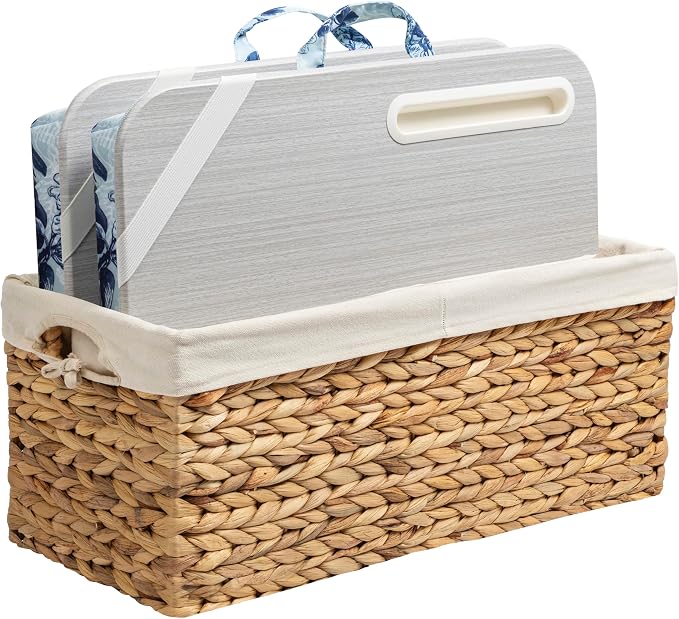 LAPGEAR Designer Lap Desk – Blue Blossoms, 2-Pack with Storage Basket by LapGear
