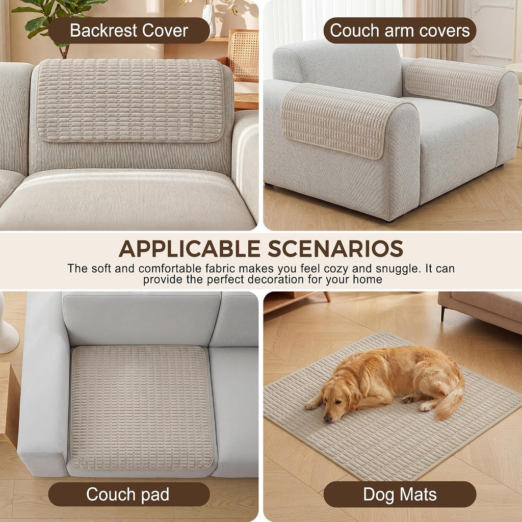 Foxdecor Couch Arm Covers for Sofa Arm Chair Covers Set of 2 - Image 4