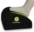 ErgoFoam Chiropractor-Endorsed Orthopedic Teardrop Design 2in1 Adjustable Under Desk Foot Rest for Lumbar Back Knee Pain (Black) by ErgoFoam