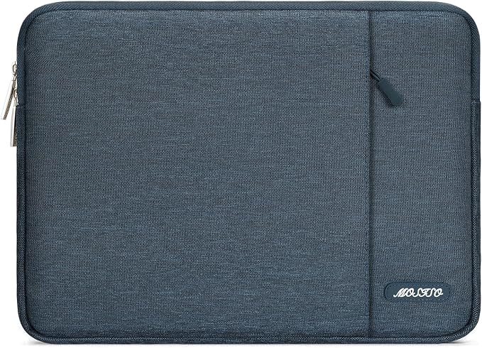 MOSISO Laptop Case 16 inch, 15-15.6 inch Laptop Sleeve Bag with Pocket | Compatible with MacBook Pro 16 M5 M4 M3 M2 M1, HP Acer Dell Lenovo ASUS, Polyester Vertical Computer Bag, Haze Blue by MOSISO