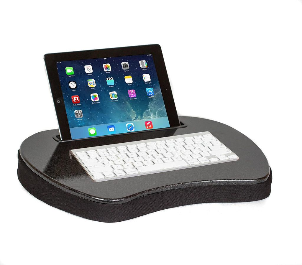 Sofia + Sam Mini Lap Desk with Memory Foam Cushion | Tablet Slot and Handle | Fits Laptops Up to 15" | Tablets Up to 9.6" | Black | Portable Travel Desk | Reading Writing and Coloring by Sofia + Sam