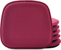Shinnwa Kitchen Seat Cushions Set of 6, Non Slip Dining Chair Cushions, U-Shaped Indoor Chair Pads, 6 Pack, 15 x 16 Inches, Burgundy by Shinnwa