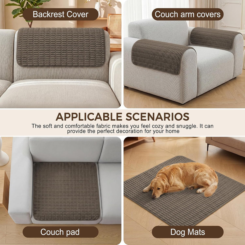Foxdecor Couch Arm Covers for Sofa Arm Chair Covers Set of 2 - Image 4