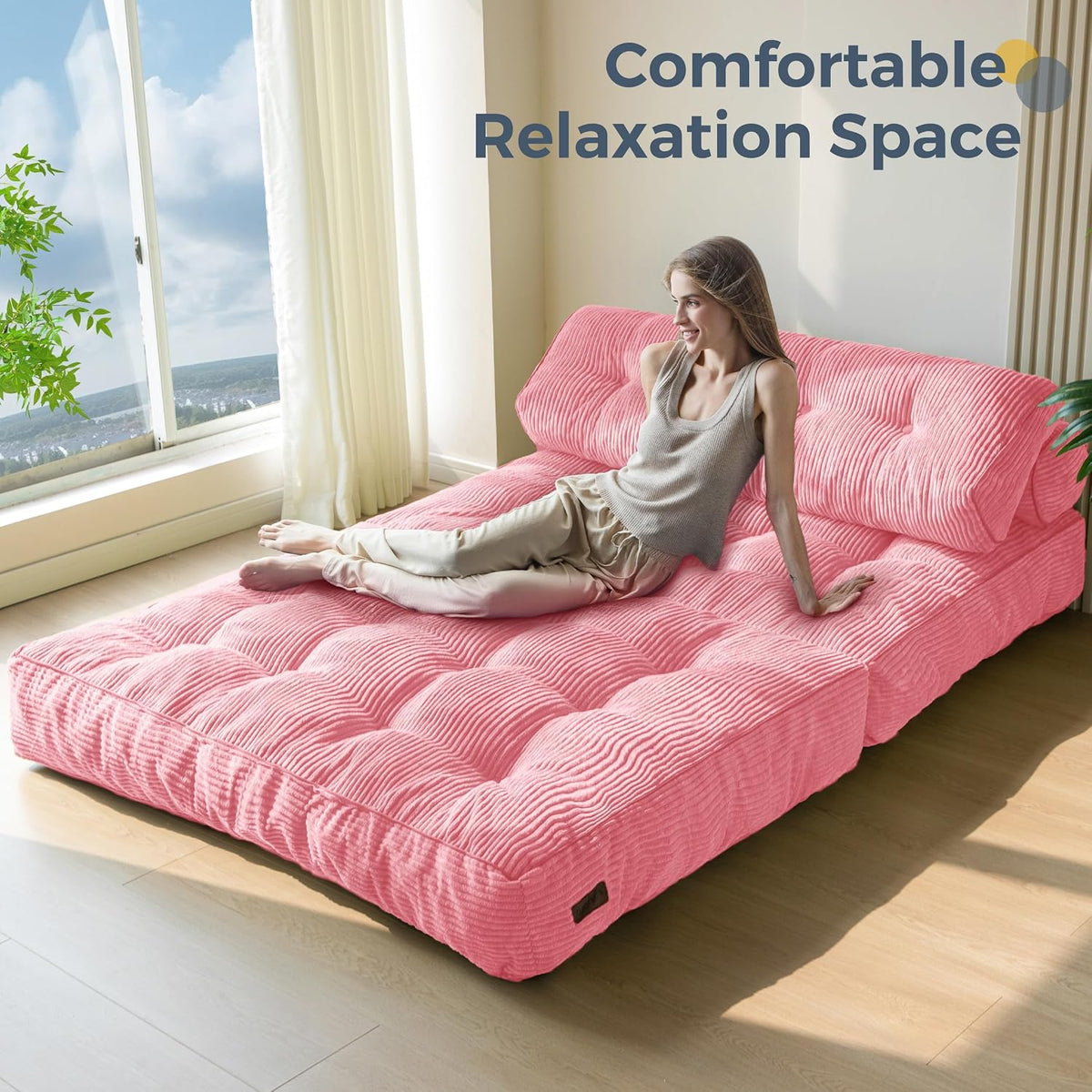 MAXYOYO Folding Sofa Bed, Convertible Chair Bed with Pillow - Image 7