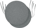 Outdoor Round Chair Cushions 15 Inch, Set of 4, Light Grey | Fade-Resistant, Water-Resistant, Bistro Chair Seat Pads for Porch Garden Balcony Patio Furniture Stools, Non-Slip Bottom by Unknown