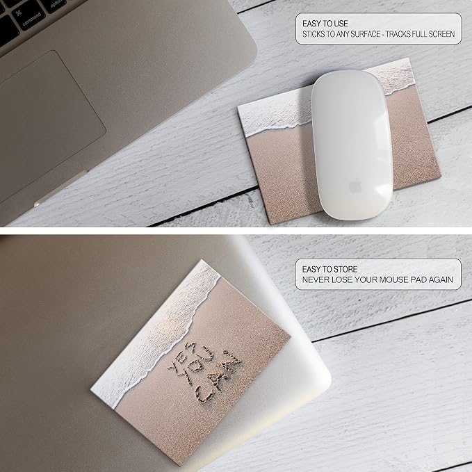 Mouse Pad Adhesive Bottom - Sticks to Any Surface - Portable - Webcam Covers and Screen Cleaner Included (YES You CAN) - Image 6