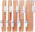 LISEN USB C Cable, 5-Pack [3.3/3.3/6.6/6.6/10FT] Orange for iPhone 17 Charger Cord, 60W C to C Cable Fast Charging for iPad, iPhone 17 Air 16 15 Pro Max, Samsung Z Flip 7/S25/S24 by Lisen