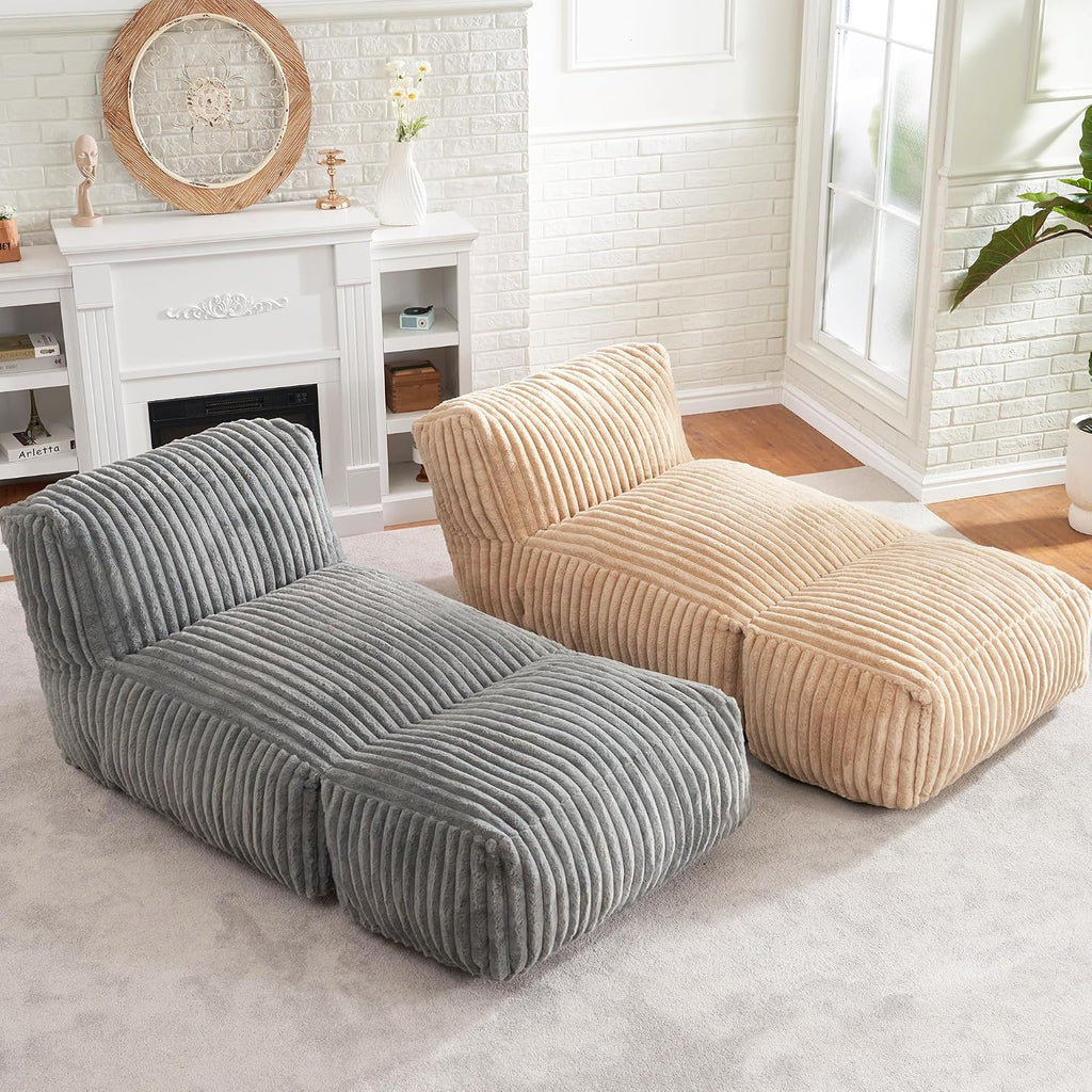 Hobestluk Large Bean Bag Chairs for Adults Giant BeanBag Couch Lounger - Image 7