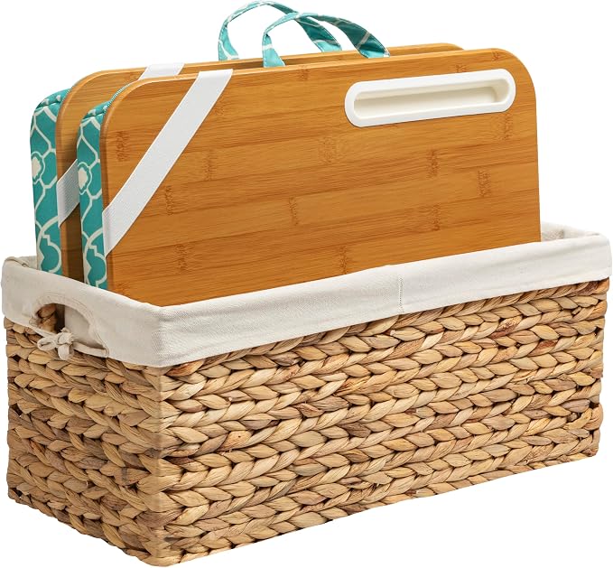 LAPGEAR Designer Lap Desk – Aqua Trellis, 2-Pack with Storage Basket by LapGear