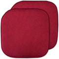 Sweet Home Collection Cushion Memory Foam Chair Pads Honeycomb Nonslip Back Seat Cover 16" x 16" 2 Pack Red by SweetHomeCollection