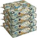 UNIKOME Outdoor Chair Cushions Pack of 4, Water Resistant Patio Cushions with Ties, High Density Sponge Filling Square Corner Seat Cushions for Outdoor Furniture, 18.5"*16"*3", Sun Flower by UNIKOME