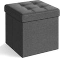 SONGMICS Folding Storage Ottoman, 15 x 15 x 15 in by SONGMICS