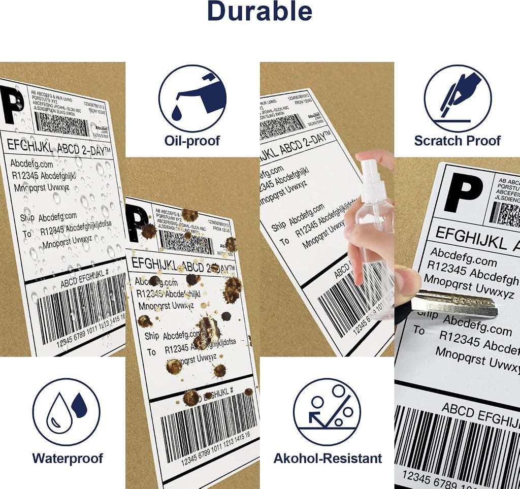 POLONO 4x6 Thermal Labels Fanfold, 500 Shipping Labels for Label Printer - Image 5