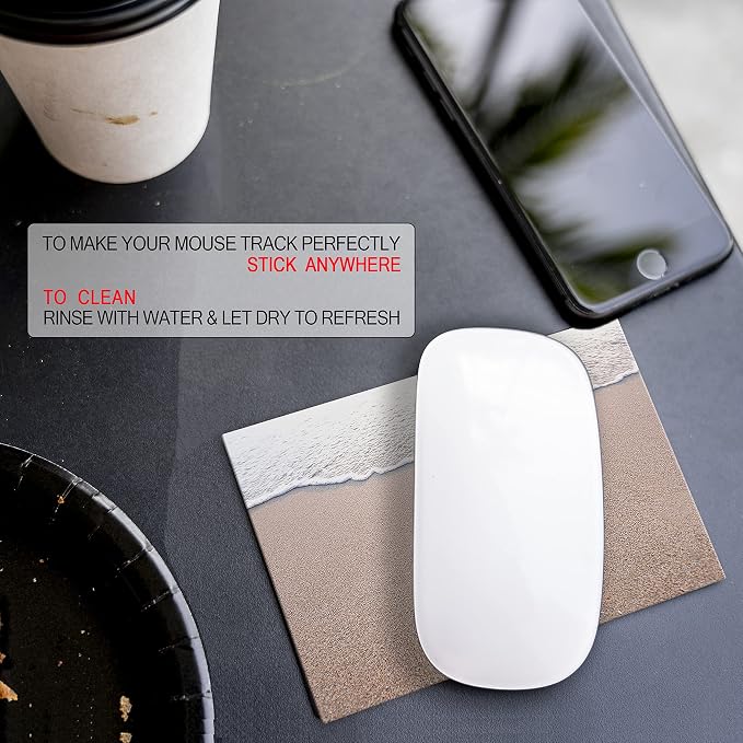 Mouse Pad Adhesive Bottom - Sticks to Any Surface - Portable - Webcam Covers and Screen Cleaner Included (YES You CAN) - Image 7