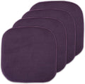 Sweet Home Collection Cushion Memory Foam Chair Pads Honeycomb Nonslip Back Seat Cover 16" x 16" 4 Pack Eggplant Purple by SweetHomeCollection