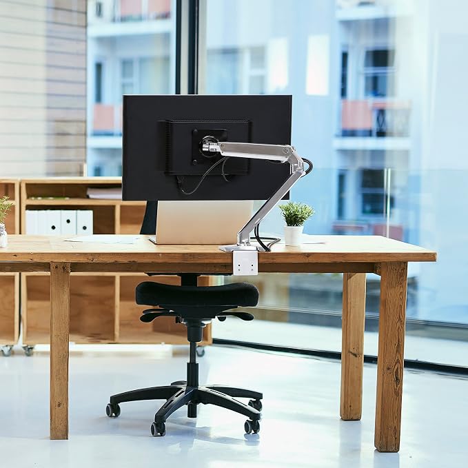 Ergotron – MXV Single Monitor Arm, VESA Desk Mount – for Monitors Up to 34 Inches, 7 to 20 lbs – Polished Aluminum - Image 5