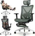 Ergonomic Office Chair with Adjustable Lumbar Support, 3D Armrests & Headrest, 135° Reclining Chair with Footrest & Large Steel Base,300LBS Swivel Desk Chair(GYMN01-JG) by GABRYLLY