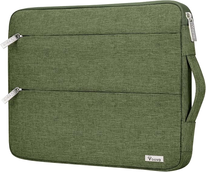 Voova 15.6-16 Inch Laptop Sleeve, Laptop Case, MacBook Case, Army Green | Slim splash-proof 16-inch laptop sleeve compatible with MacBook Pro M1-M5 Max, HP, Lenovo, Acer and Asus for daily use by Voova
