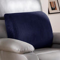 Lumbar Support Pillow for Recliner Chair/Accent Chair/Couch, Extra Large Memory Foam Back Support Cushion for Elderly, Recliner Cushions for Back Rest, Pain Relief, Reading, Washable Cover, Navy by HIGOGOGO
